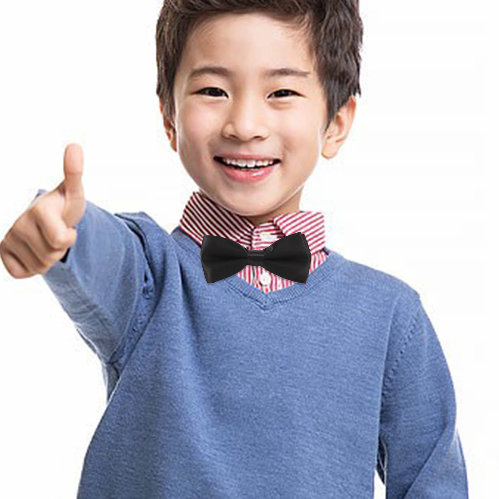 โบว์ไทสีดำสำหรับเด็ก ปรับขนาดไ - Bow Tie Pre Tied บทวิจารณ์และราคา