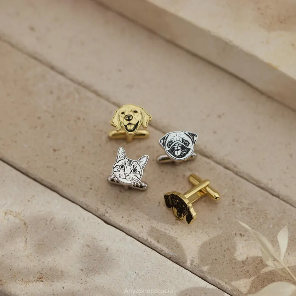 กระดุมข้อมือรูปสัตว์เลี้ยงแบบก - Tie Clip Silver บทวิจารณ์และราคา