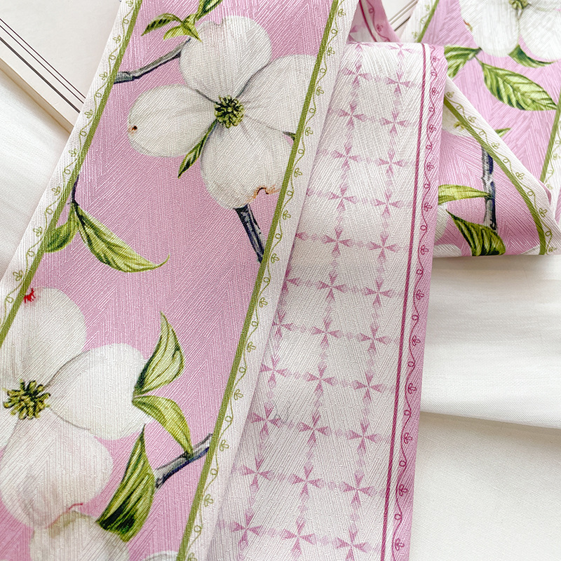 ผ้าพันคอไหมซาตินเกาหลีสำหรับผู - Silk Neck Scarf บทวิจารณ์และราคา