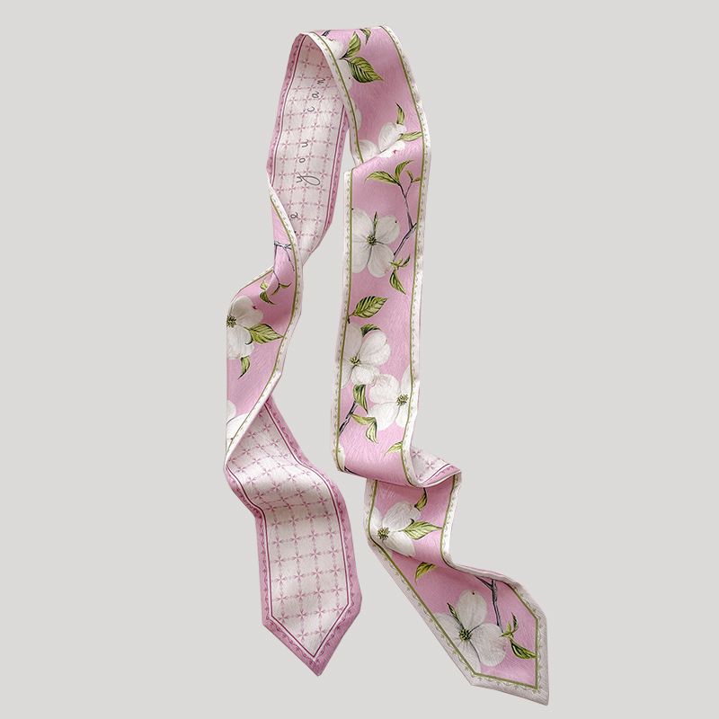 ผ้าพันคอไหมซาตินเกาหลีสำหรับผู - Silk Neck Scarf บทวิจารณ์และราคา
