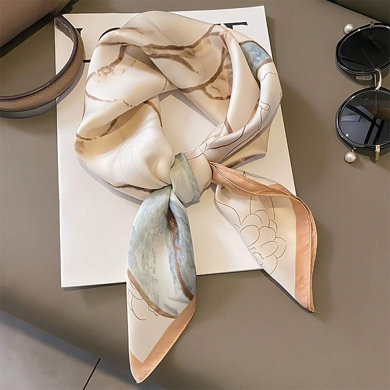 2024 ออกแบบแฟชั่นพิมพ์ซาตินผ้า - Scarf Silk Square บทวิจารณ์และราคา