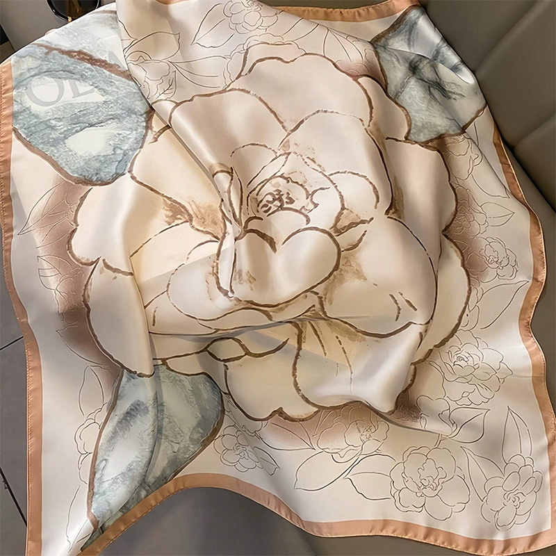 2024 ออกแบบแฟชั่นพิมพ์ซาตินผ้า - Scarf Silk Square บทวิจารณ์และราคา