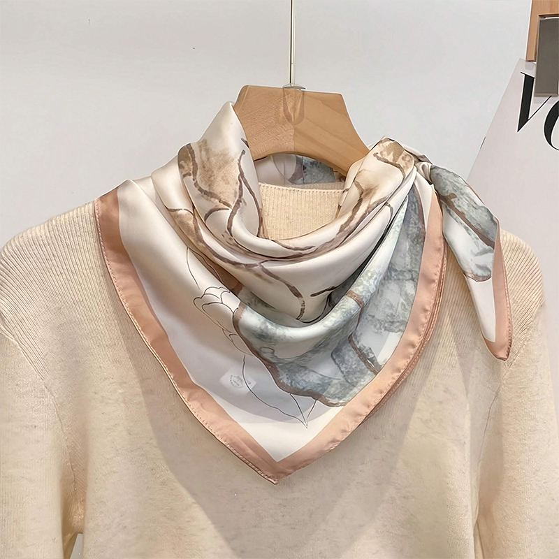 2024 ออกแบบแฟชั่นพิมพ์ซาตินผ้า - Scarf Silk Square บทวิจารณ์และราคา