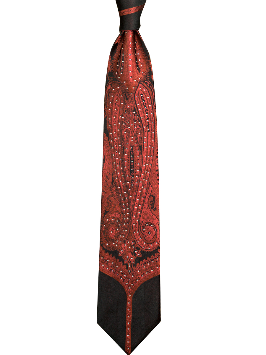 เนคไทประดับคริสตัลลายเรขาคณิตน - Silk Tie Striped บทวิจารณ์และราคา