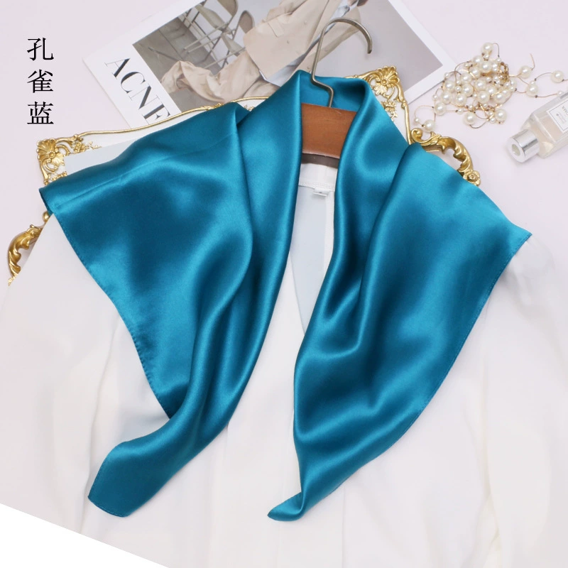 ผ้าพันคอไหมมัลเบอร์รี่สีพื้นสำ - Silk Neck Scarf บทวิจารณ์และราคา