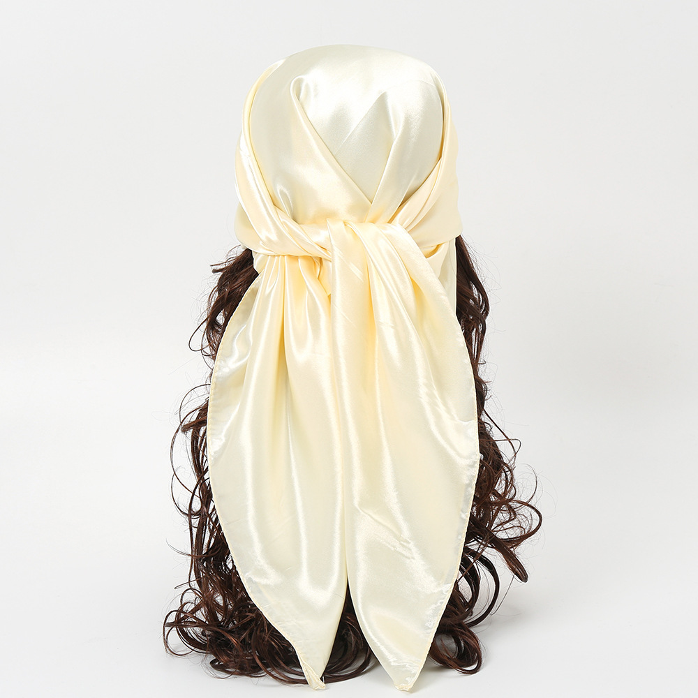 ผ้าคลุมไหล่/ผ้าพันคอไหมซาตินสี - Silk Neck Scarf บทวิจารณ์และราคา